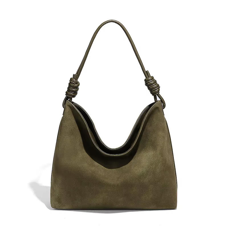 Sac pour femme de style coréen, sac à main de style vintage, sac fourre-tout en cuir givré, sac déco