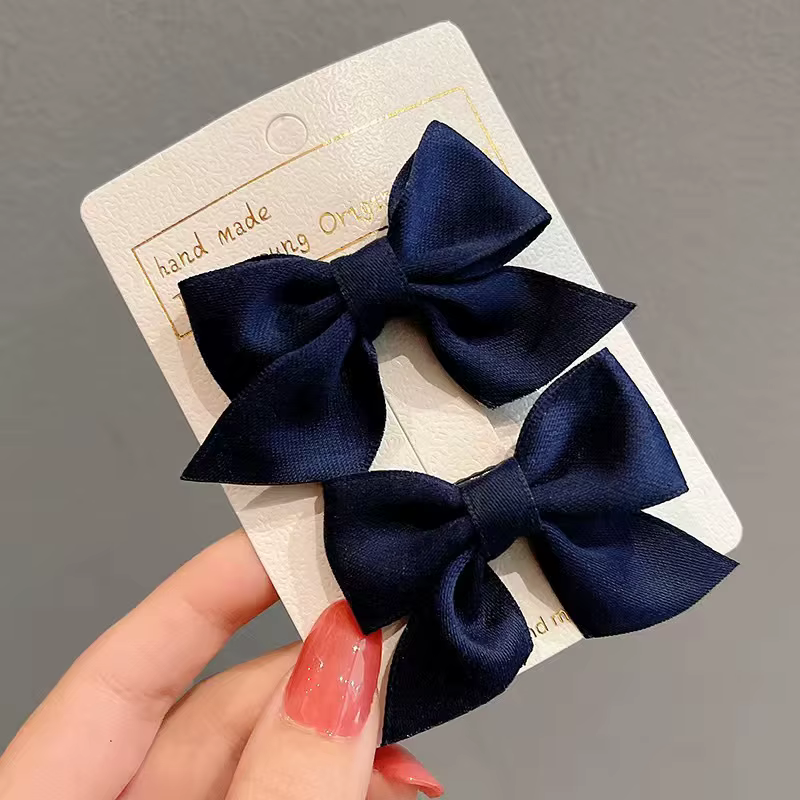 2 pièces nouveau mignon arc couvre-chef doux petite fille cheveux accessoires été filles Net rouge C
