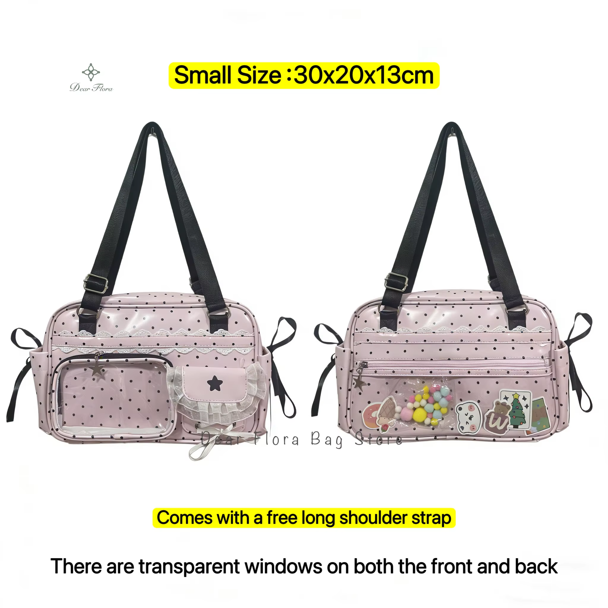 Nouveau Y2K mignon Itabag bande dessinée exposition grande capacité sac à dos douce fille Transparen