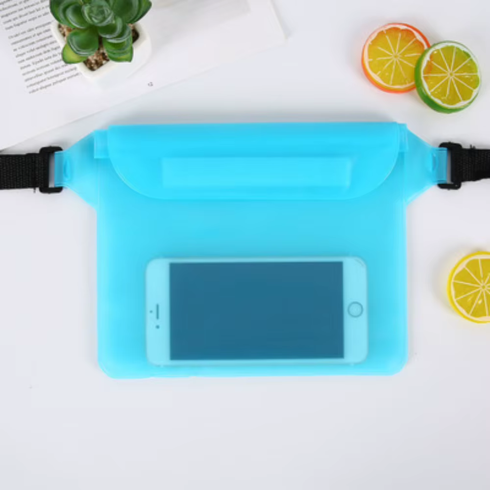 Sac étanche pour téléphone, sac banane étanche à écran tactile à trois couches, adapté au kayak, à l