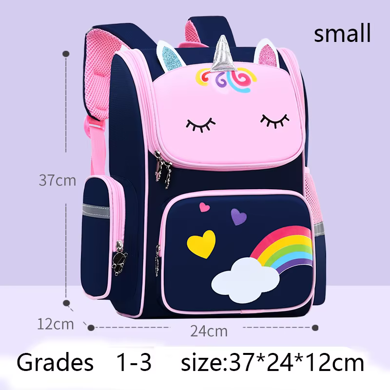 Sac à dos pour enfants filles, grande capacité, étanche, imprimé licorne, sac d'école pour adolescen