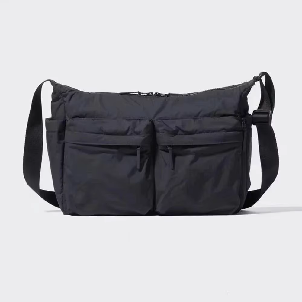 Sacs à bandoulière décontractés multi-poches pour femmes, sac messager en nylon tendance, grands sac