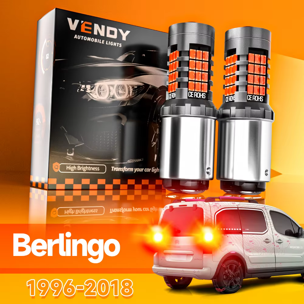 Feu stop LED pour citroën Berlingo 1996-2018, 2 pièces, 2007, 2008, 2009, 2010, 2011, 2012, 2013, 20