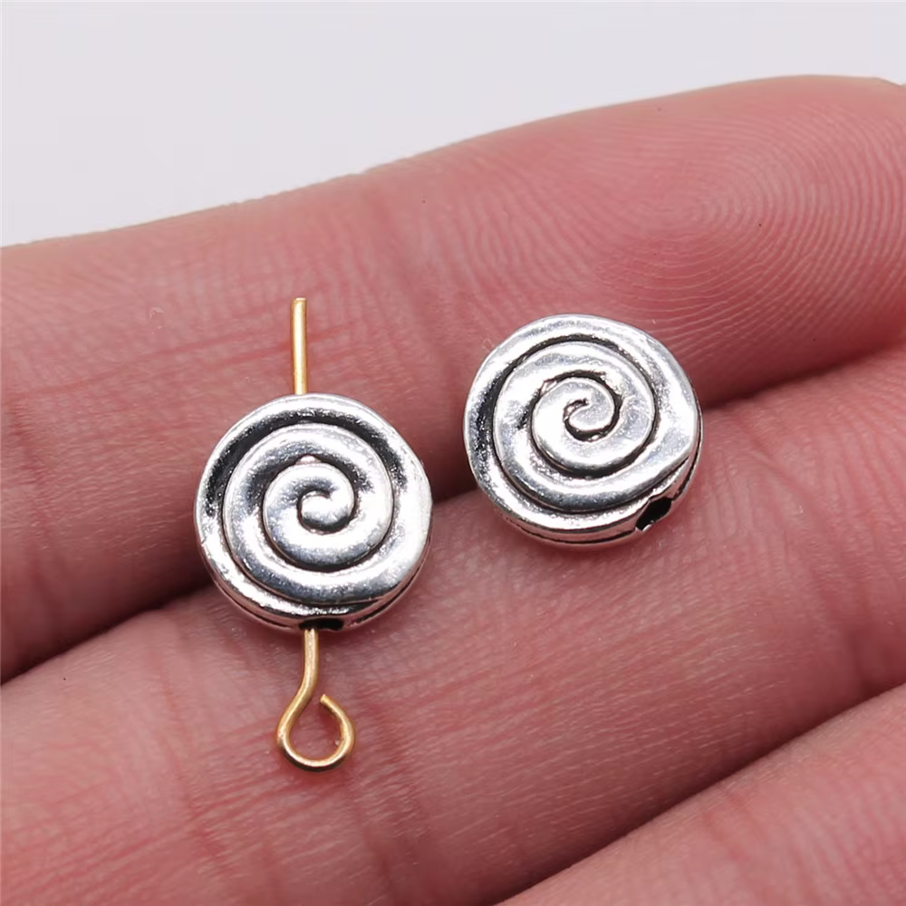 WYSIWYG 10 pièces accessoires de fabrication de bijoux bricolage artisanat Antique couleur argent 3x