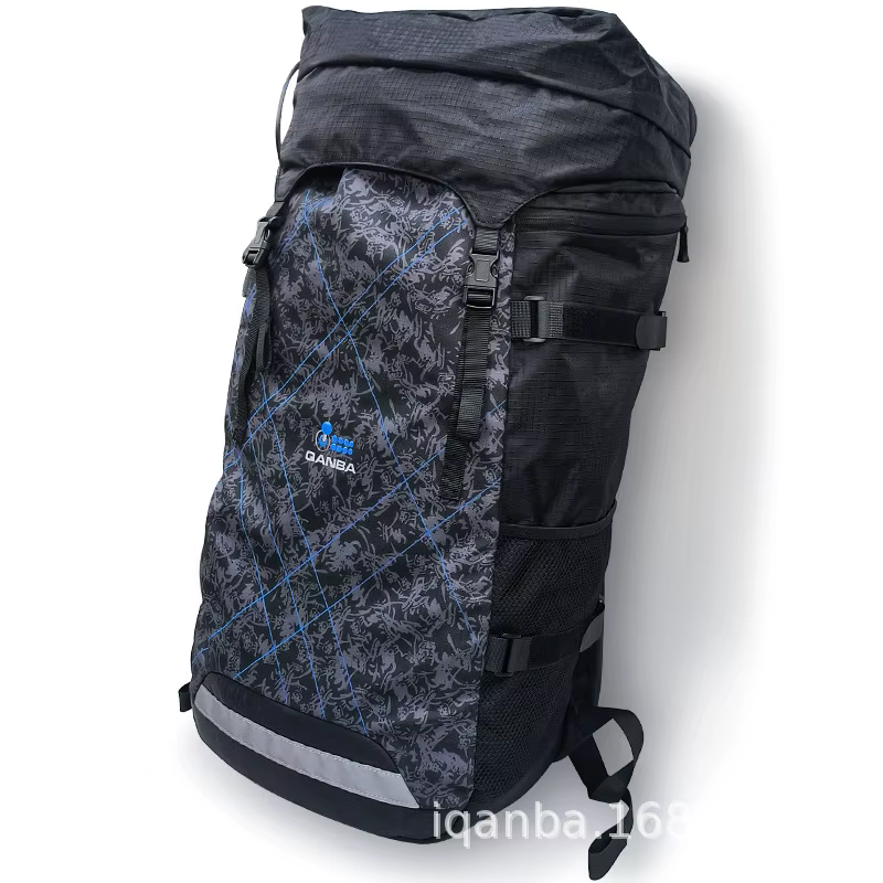 Sac à dos de voyage pliable ultraléger de 45 L, en nylon imperméable avec support lombaire amovible,
