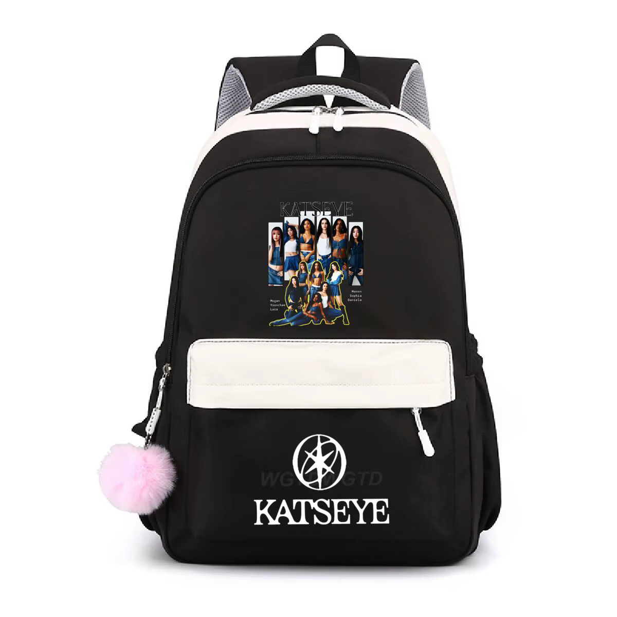 Sac à dos à imprimé amusant Hot Katseye, grande capacité, pour hommes et femmes, sac pour ordinateur