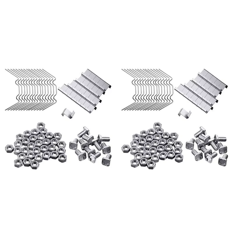 Kit de réparation de serre AT05-400Pcs, comprenant des clips de fixation en W pour vitrage, des clip