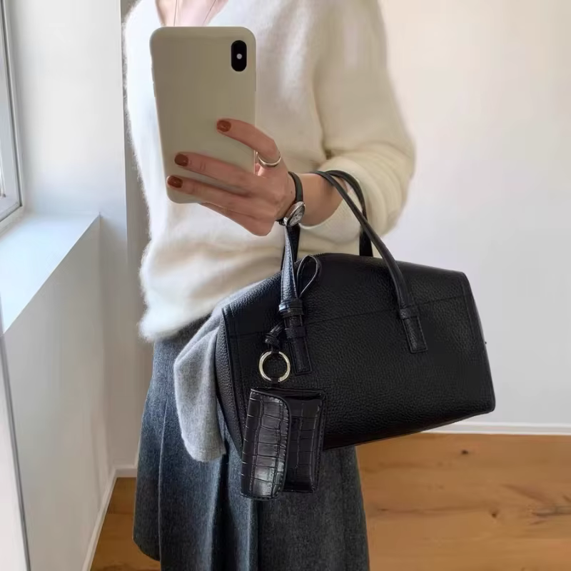 Nouveau Sac Boston Minimaliste Grande Capacité Printemps-Été, Sac à Bandoulière Polyvalent pour Femm
