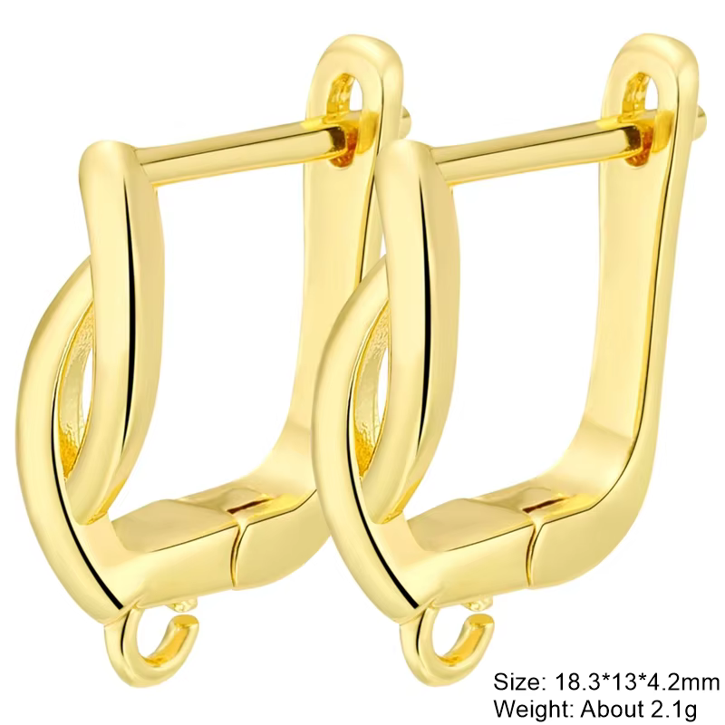 Juya bricolage femmes boucle d'oreille faisant des accessoires or argent plaqué fixation créative Sh