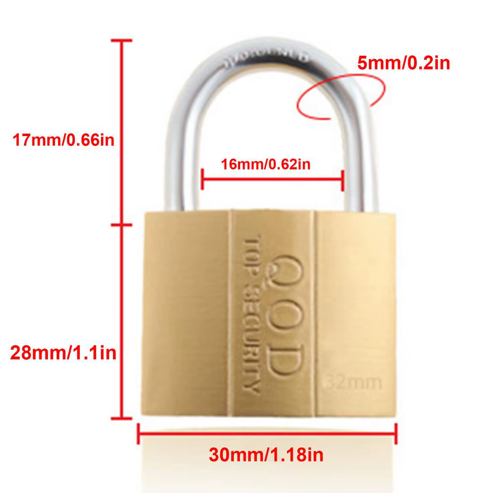 Cadenas en cuivre pour casiers à bagages, serrures à haute sécurité avec 3 clés pour casier à bagage