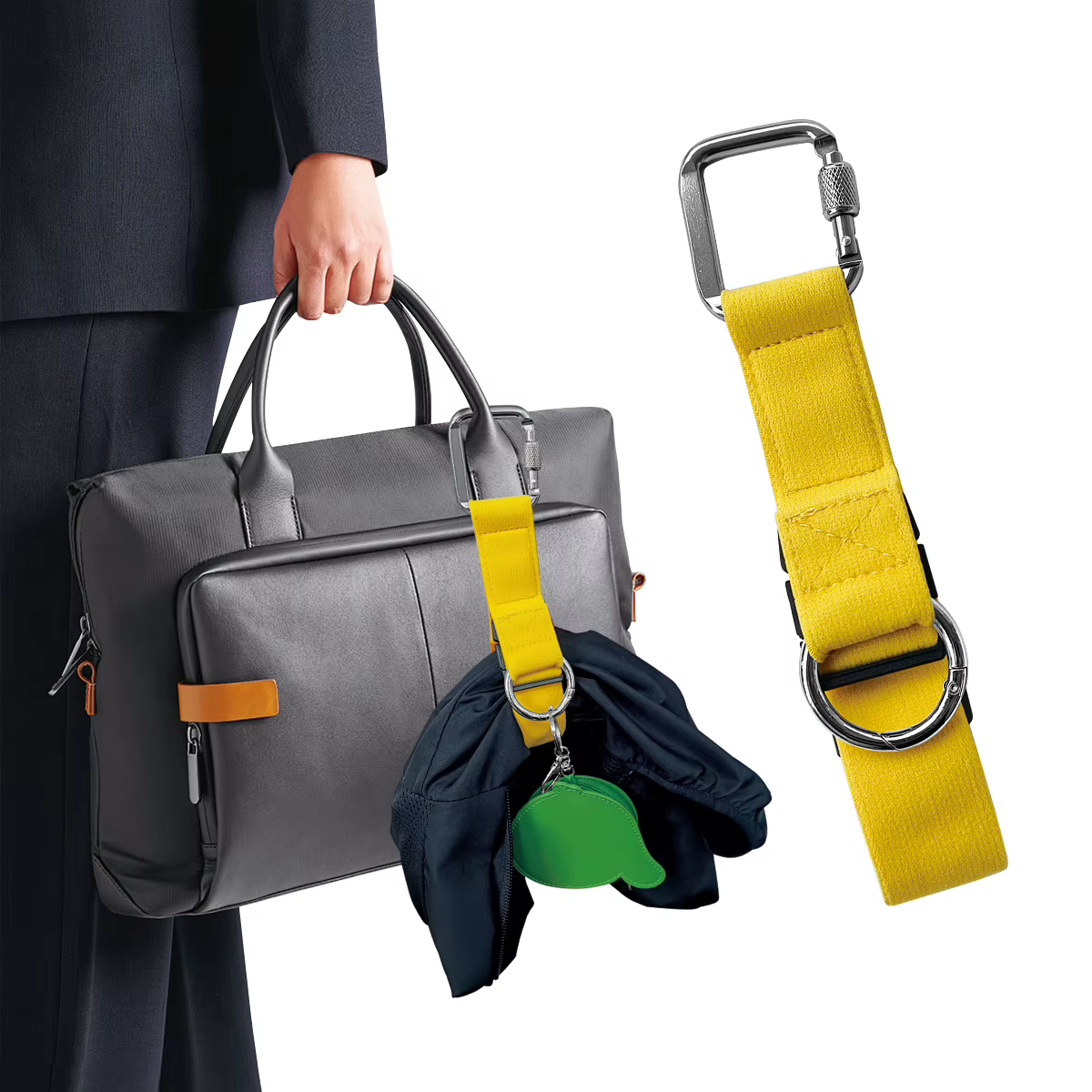 Sangles de bagages réglables avec mousquetons carrés et crochets annulaires pour vêtements et valise