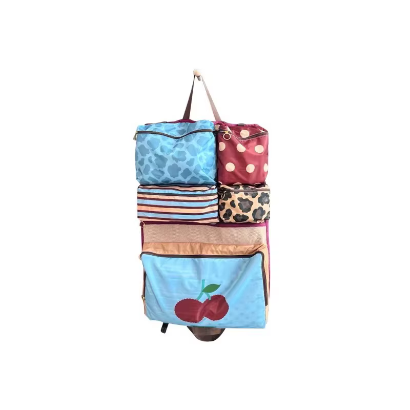 Sac de rangement pliable de voyage, sac organisateur portable anti-poussière à poignée, conçu pour l