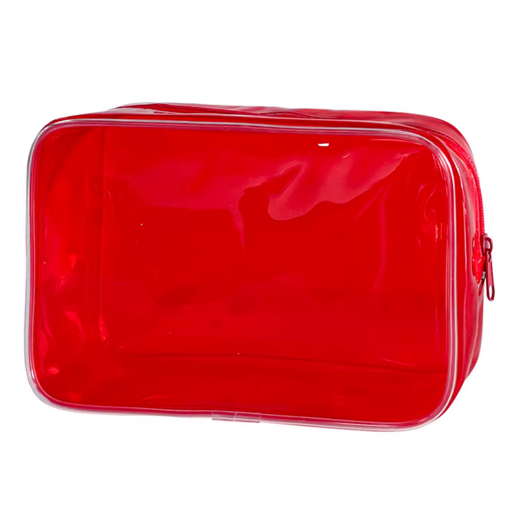 Sac de toilette coloré de voyage, sac à maquillage transparent en PVC pour femmes, grande capacité, 