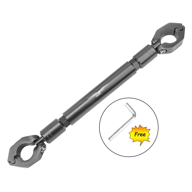 Guidon de barre d'équilibre de moto, support de téléphone, leviers de barre transversale, accessoire