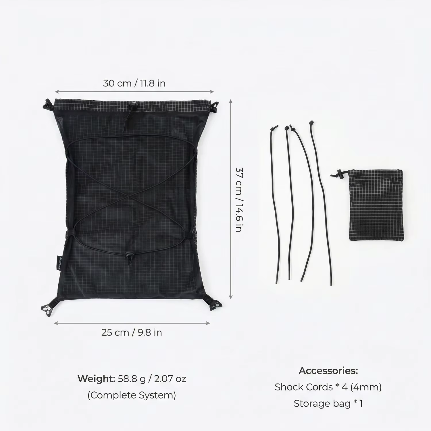 Sac à dos extensible Moudlar Kangaroo Pouch [HODRGEAR] 6L ultraléger 58g Gridstop pour la randonnée 