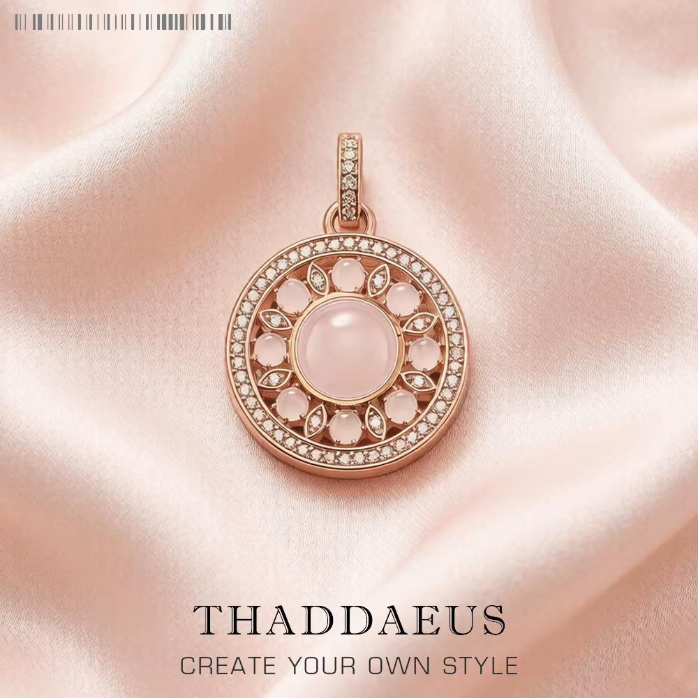Pendentif ornement en or Rose, flambant neuf, bijoux en argent Sterling 925, accessoire de mode de S