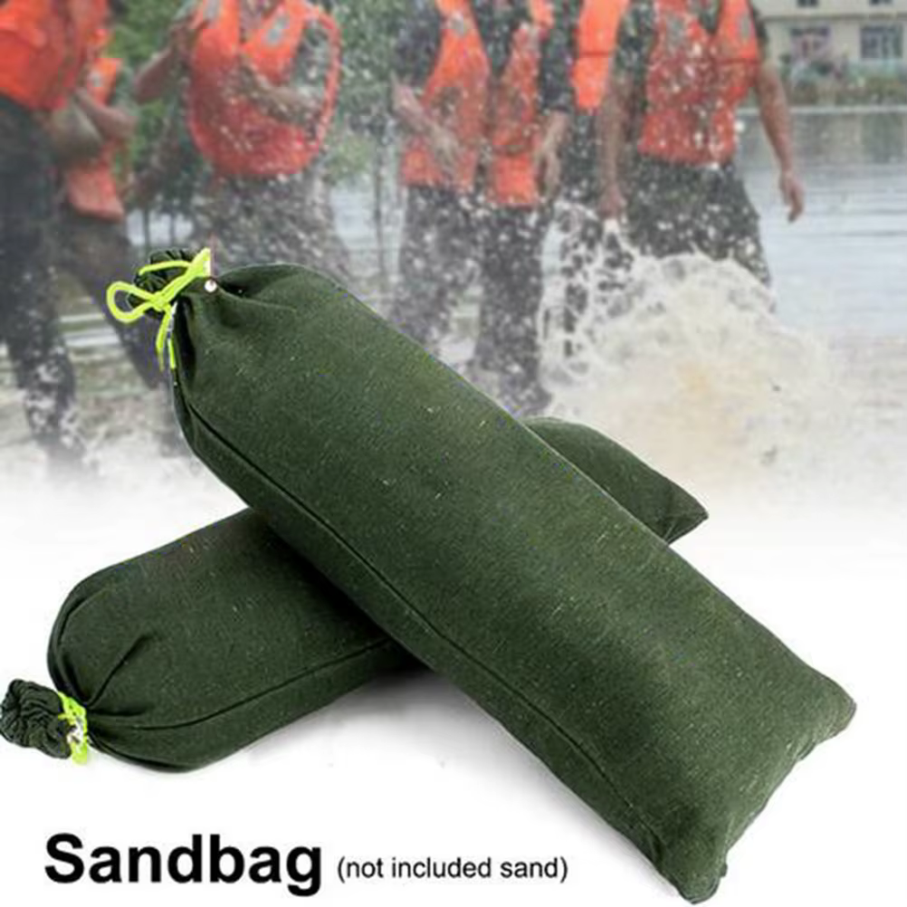 Sac de sable épaissi résistant aux inondations 30x70cm sac de sable d'inondation avec attaches à cor