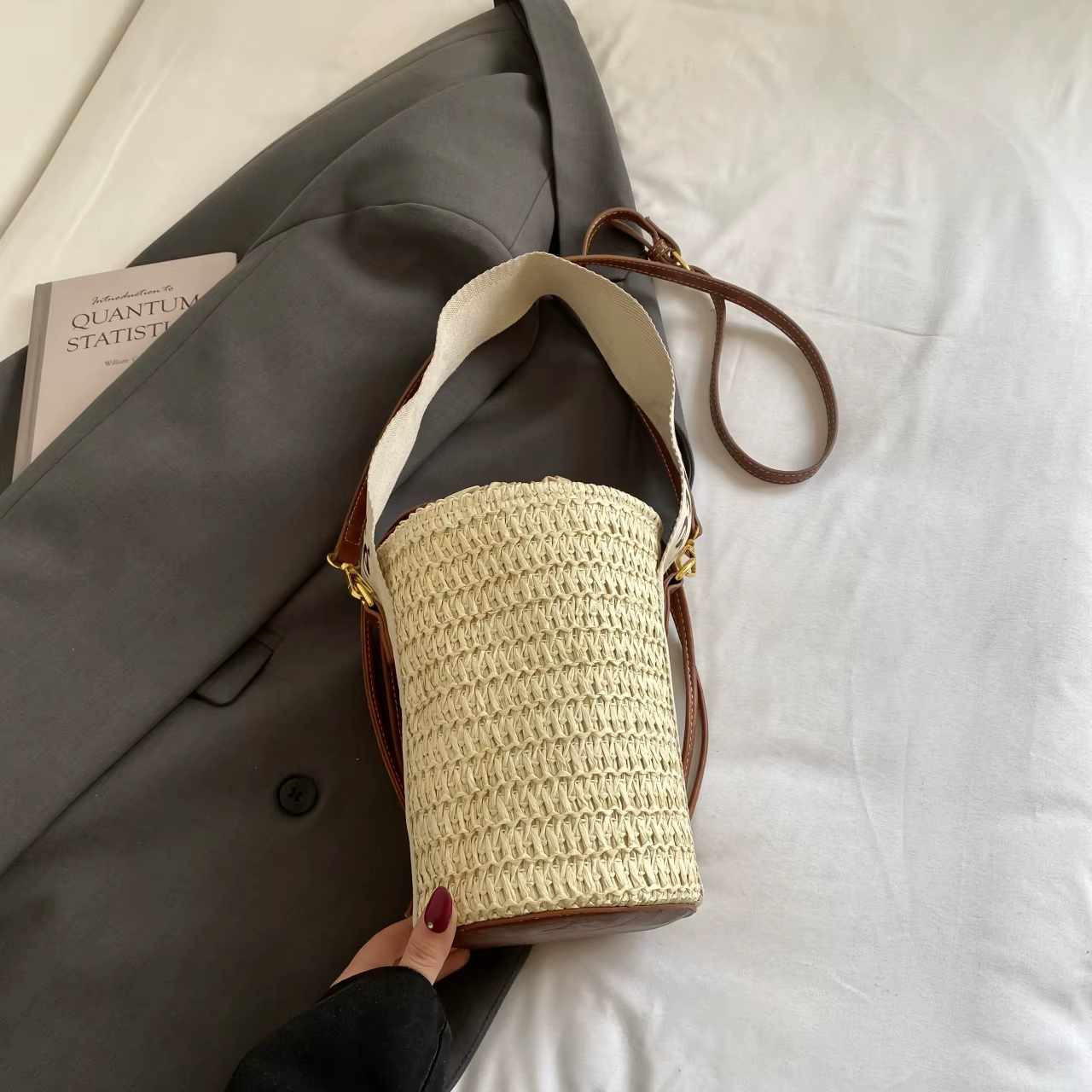 Sac à main à large bandoulière pour femme, sac de plage en paille, nouveau modèle été 2026, petit sa