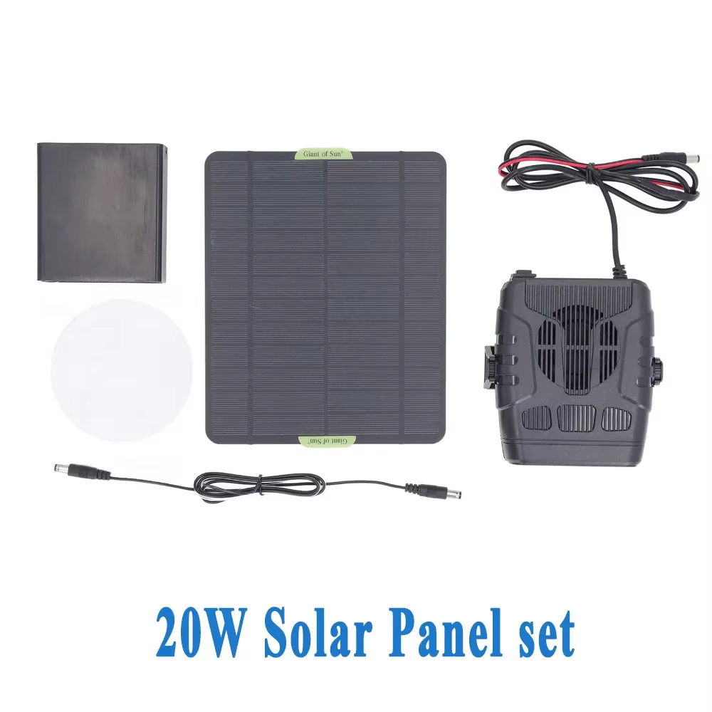 Chauffage électrique solaire portable pour l'hiver, réchaud pour animaux de compagnie, camping en pl