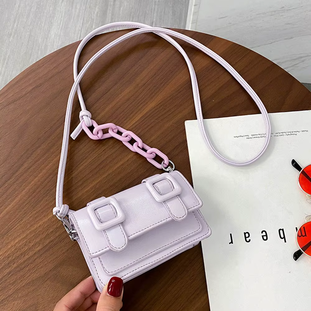 Mini petits sacs messager pour femmes fille chaîne sac à main en cuir PU sac à main dames fille sacs