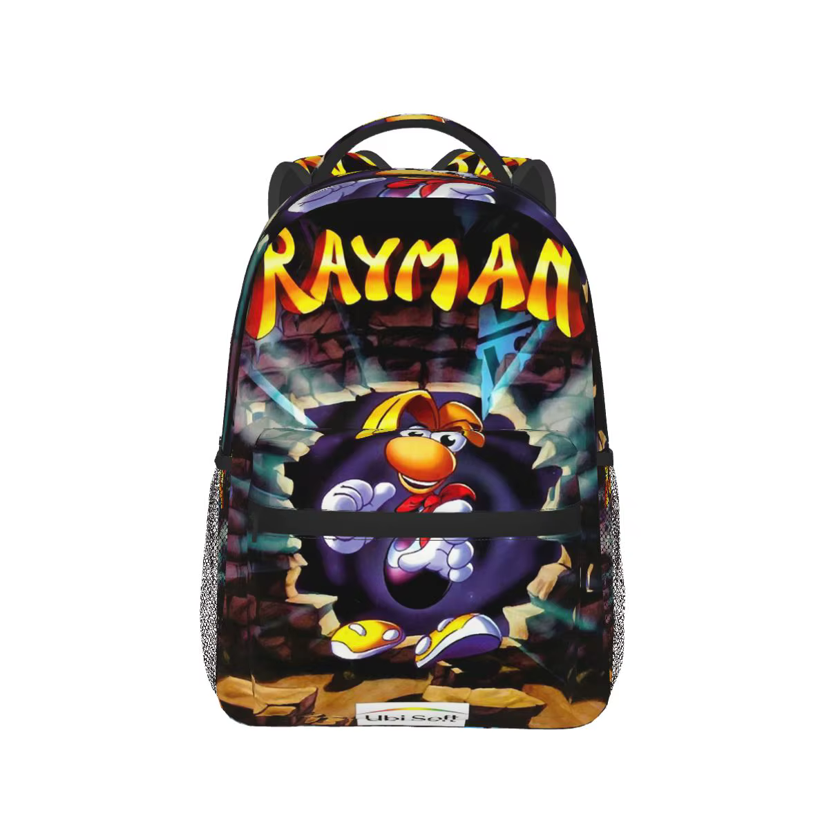 Noir Vintage rétro Rayman légendes graphique sac à dos offre spéciale sac à dos enfants BookBag sac 
