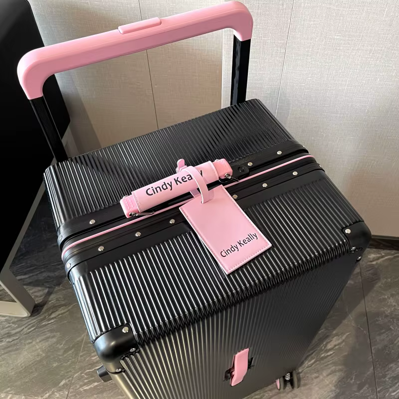 Valise à poignée large, cadre en aluminium, boîtier de chariot de voyage, valise cabine à main de 20