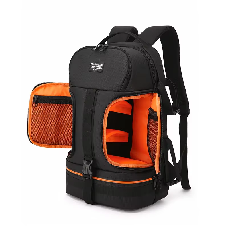 Sac à dos d'extérieur pour appareil photo DSLR, grande capacité, tissu Oxford imperméable, pour ordi