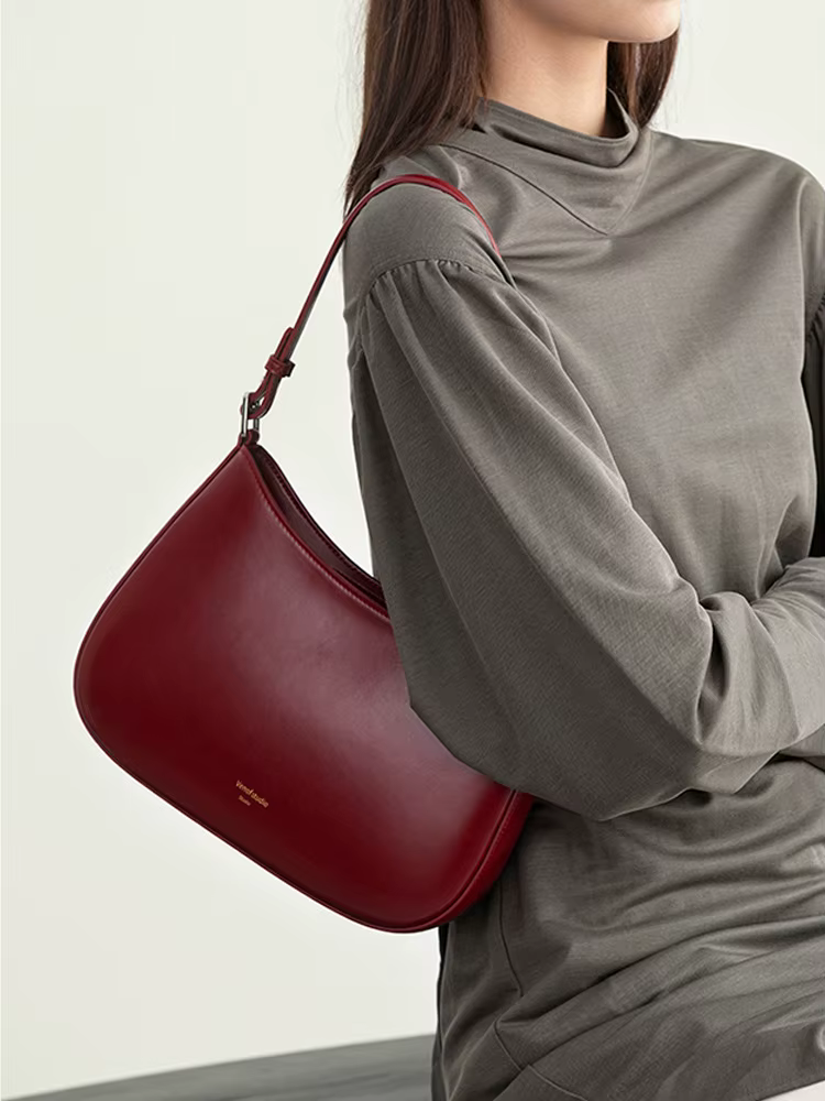 Sac baguette rouge pour femme, sac à main chic pour mariée, style designer, à porter sous le bras ou