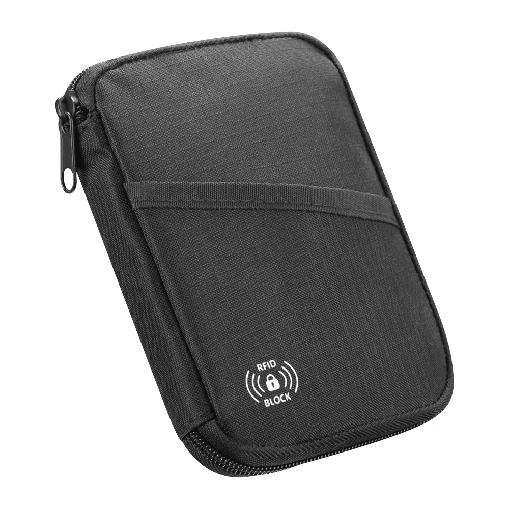 Pochette pour passeport, portefeuille de voyage avec blocage RFID – Étui organisateur de documents h