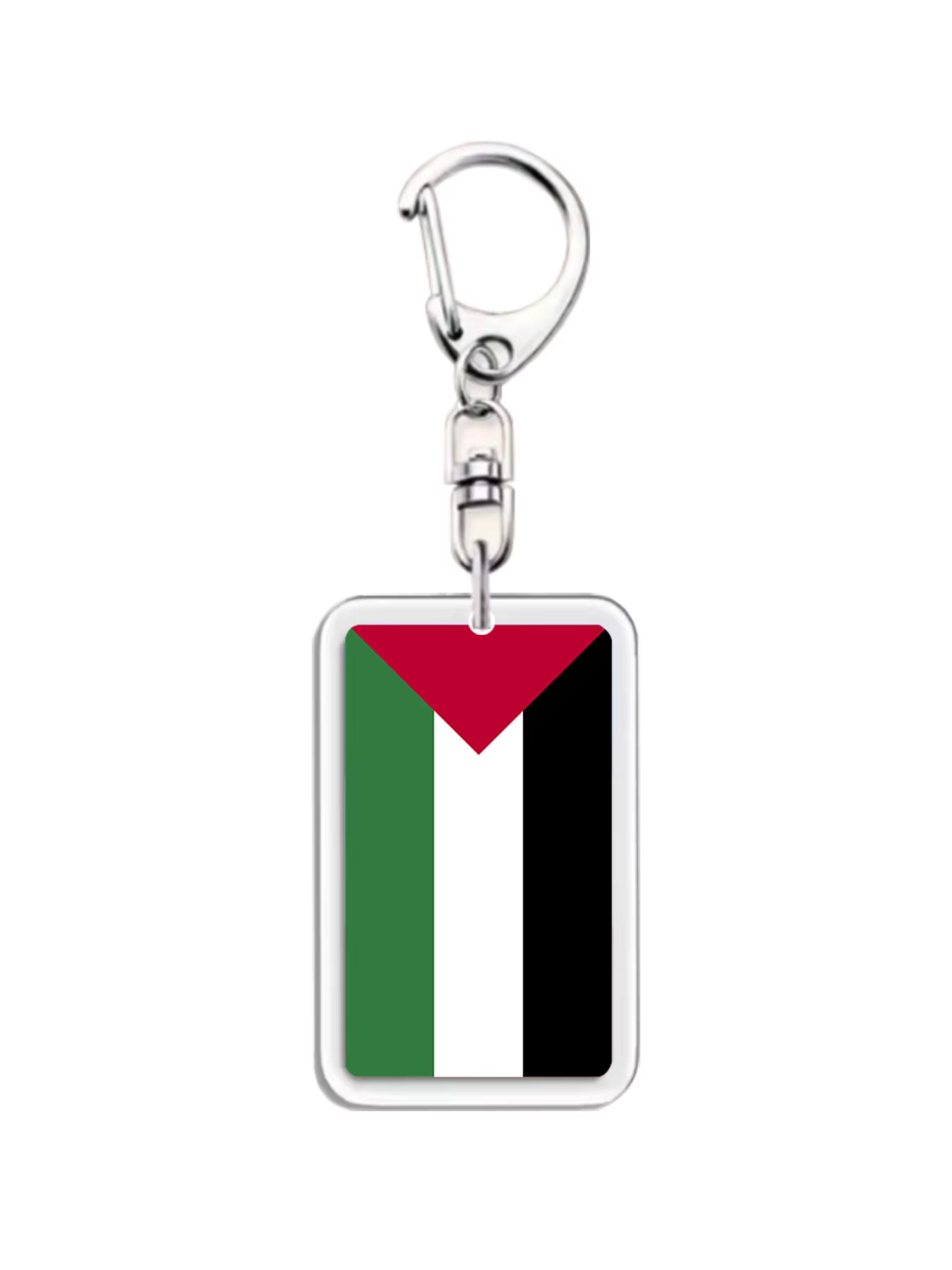Porte-clés pendentif drapeau palestinien en acrylique, unisexe, Anti-perte, accessoire de voiture