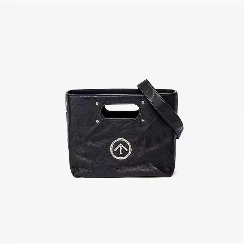 Sac fourre-tout GROTTO en pierre noire, sac à main polyvalent et simple Bigpeace, sac à bandoulière 