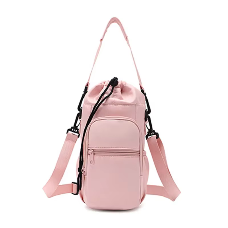 Sac de bouteille d'eau Portable avec sangle réglable, tasses thermiques, housse de protection isolée
