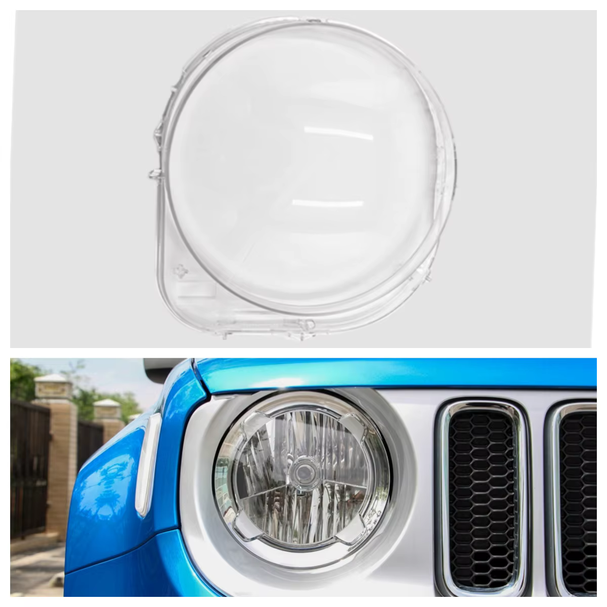 Coque de protection transparente pour phares de voiture, accessoires pour Jeep Renegade 2016 2017 20