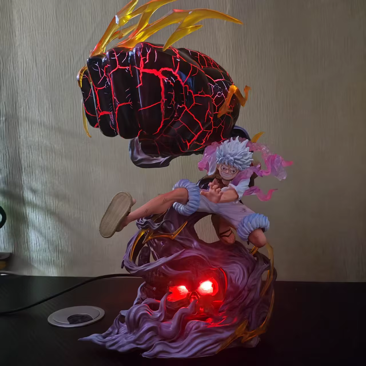 En stock - Figurine de collection Luffy Gear 5 Mj Explosive Giant Fist Red Fist - Modèle d'ornement 