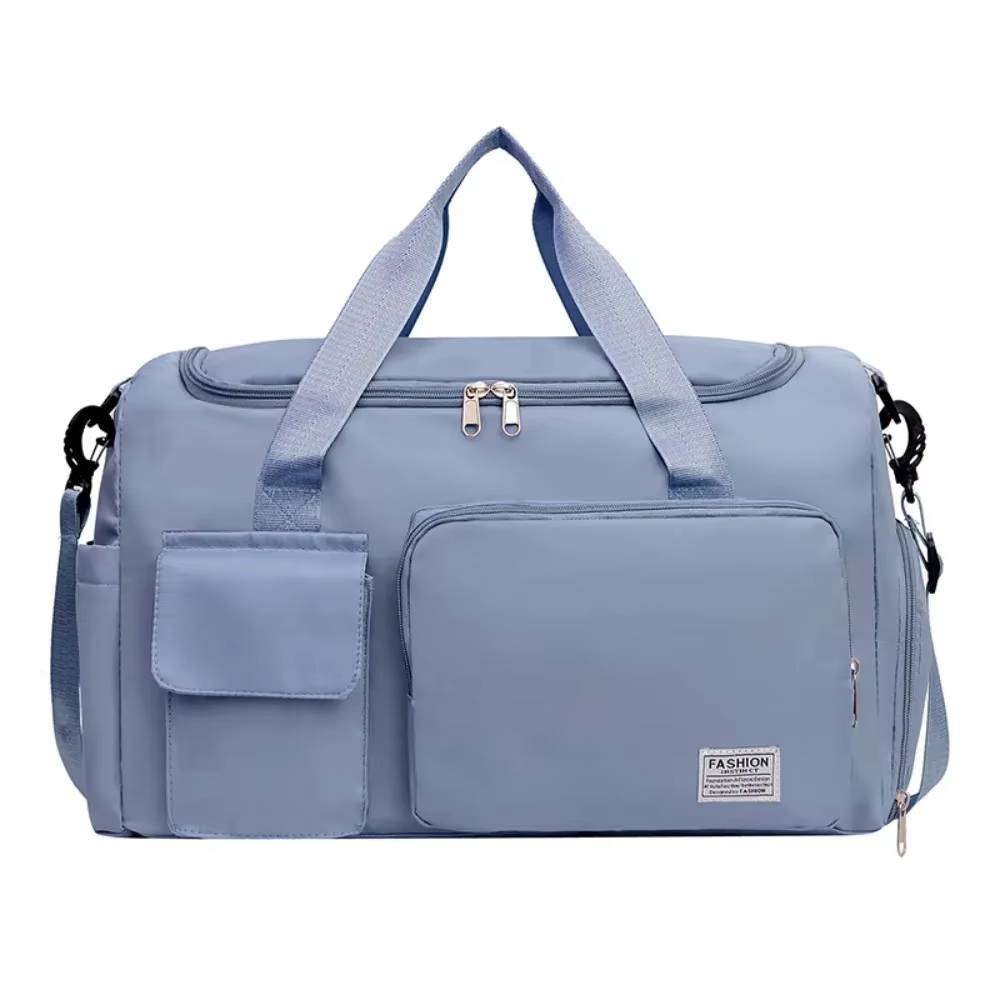 Sac de voyage Oxford pliable multifonctionnel en nylon, sac de sport multicouche avec compartiment à