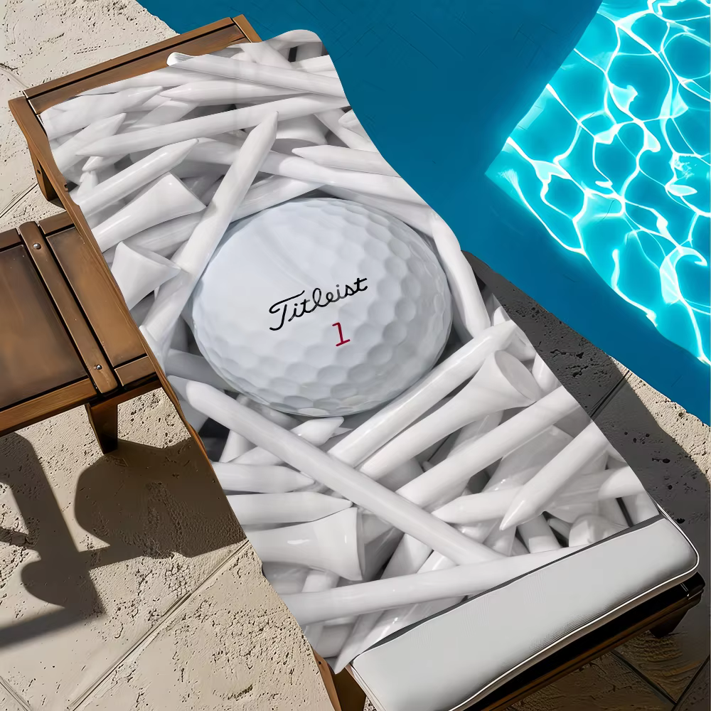 Serviette de plage T-Titleist-t Golf avec logo minimaliste, ultra absorbante, idéale pour la salle d