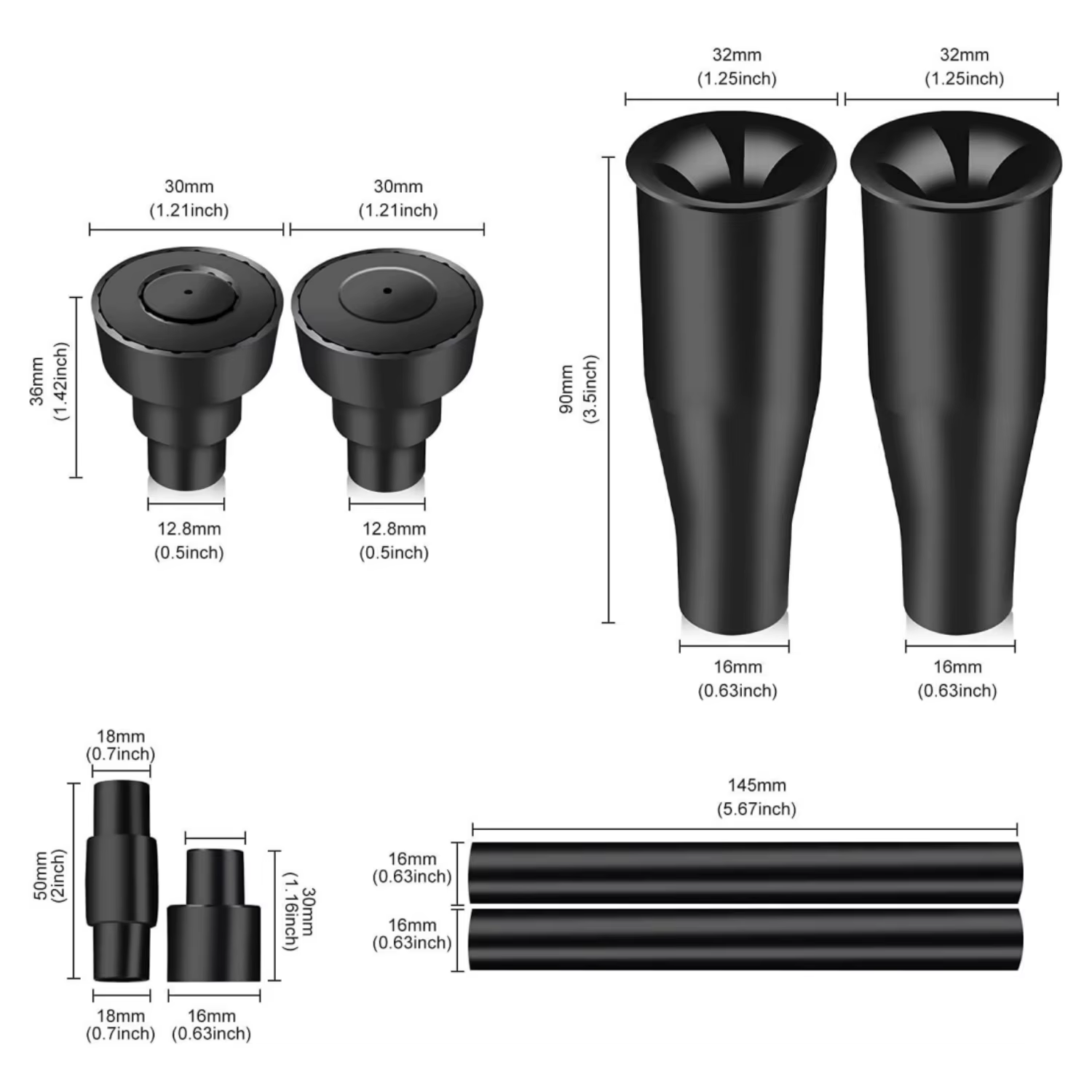 Kit de 8/9 buses pour fontaine d'eau, accessoires de pompe pour bassin, pour petits bassins, bassins