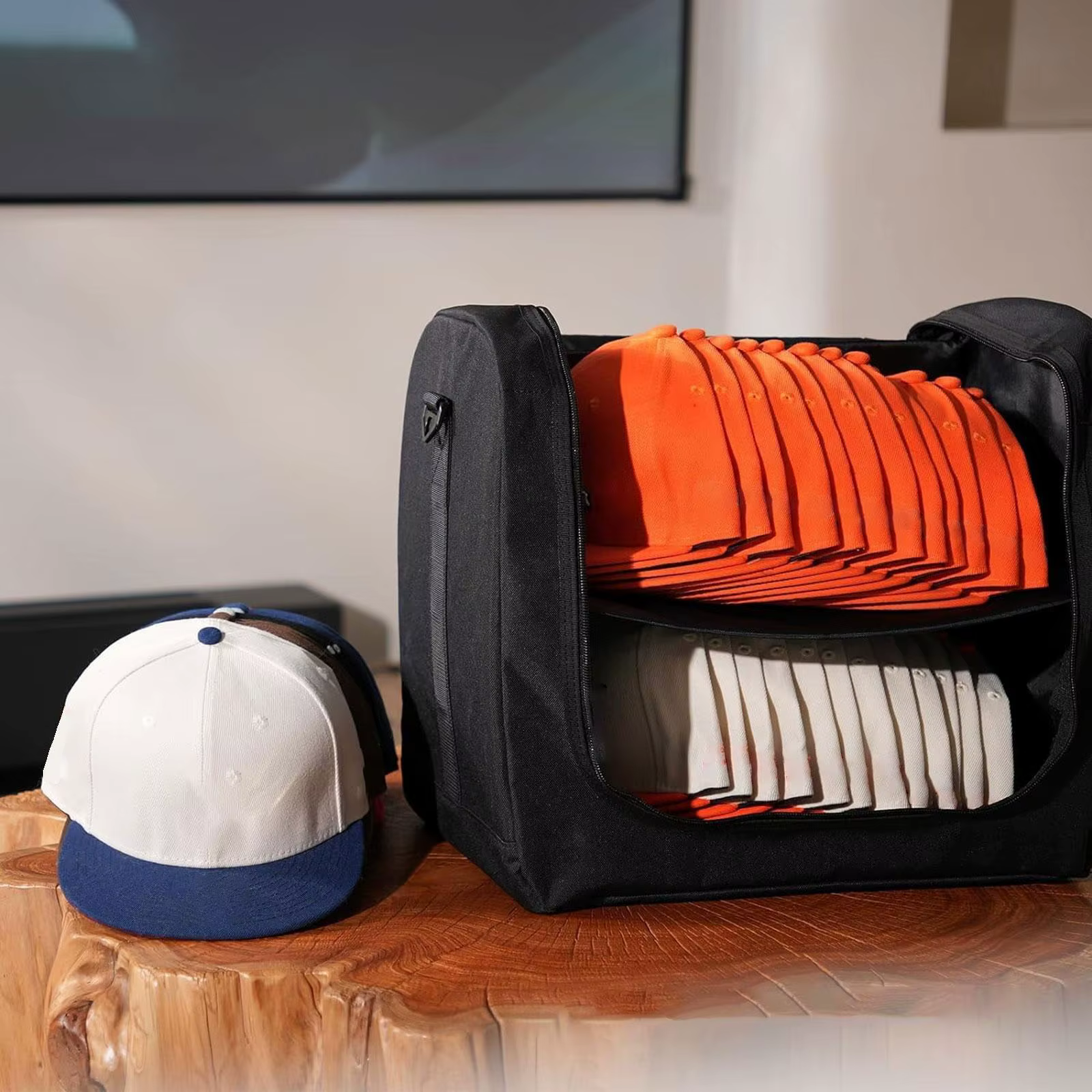 Sac à chapeau pour casquettes de Baseball, porte-chapeau avec poignée de transport, sac de rangement