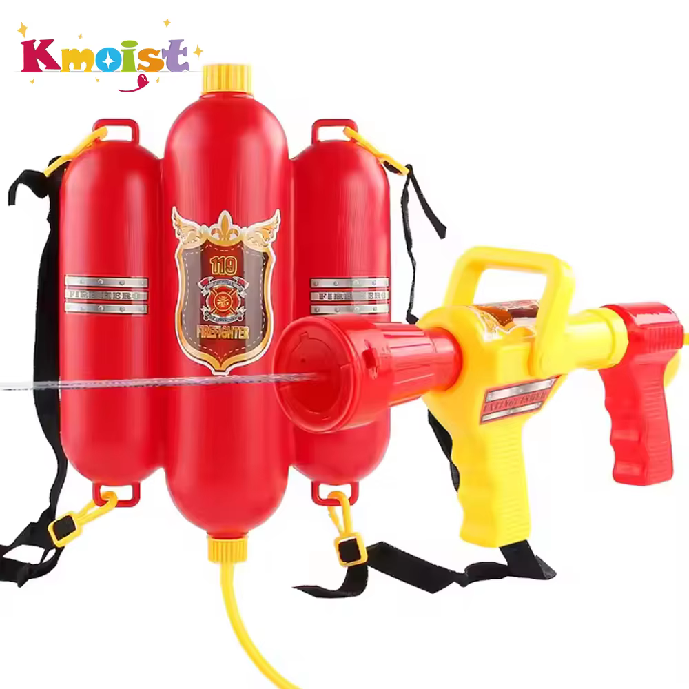 Pistolet à eau de grande capacité, sac à dos de pompier, pistolet à eau extractible, trempage, jeux