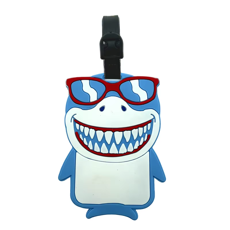 Accessoires de voyage tendance, animaux mignons, étiquettes de bagages, sacs de voyage en silicone, 