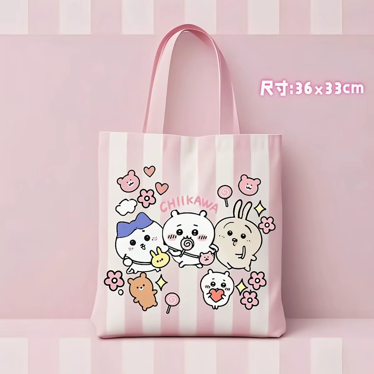 Sac en toile Chiikawas, nouveau sac à bandoulière mignon de grande capacité pour filles, étudiantes,