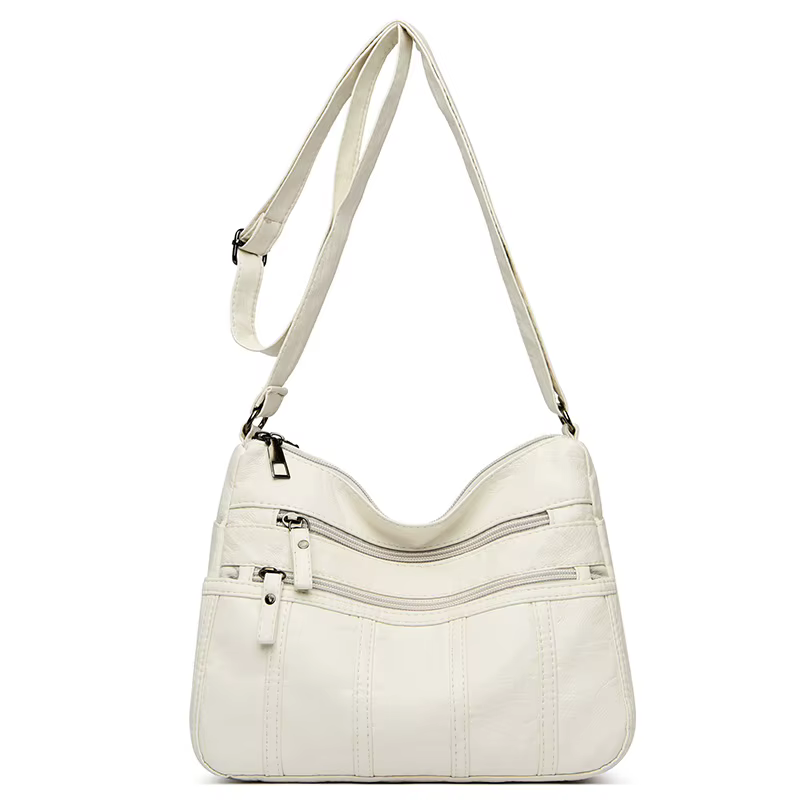 Sac bandoulière noir, sac de voyage avec bretelles réglables et compartiment zippé, sac à bandoulièr