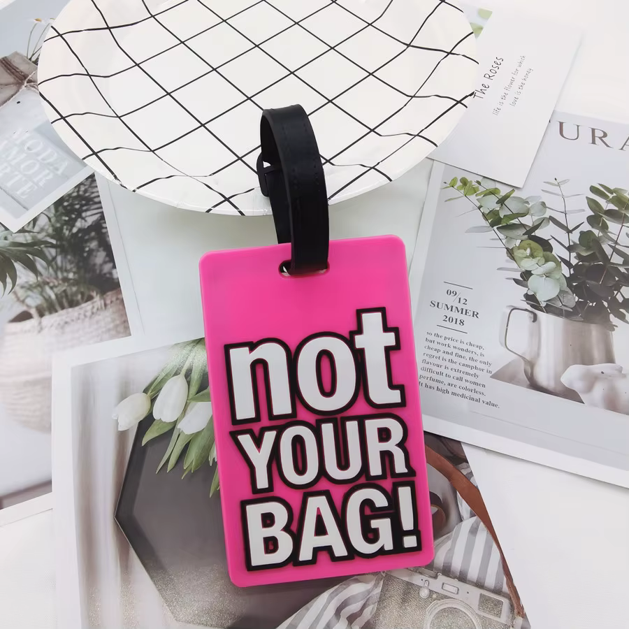 Pas votre sac lettre étiquette de bagage Gel de silice valise ID Addres support bagages embarquement