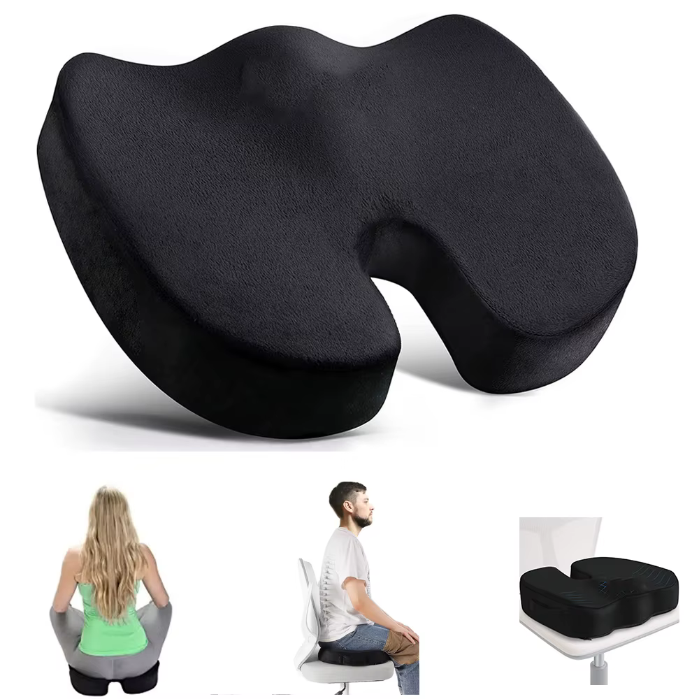 Coussin de siège de voyage en mousse à mémoire de forme, oreiller en forme de U pour chaise, voiture