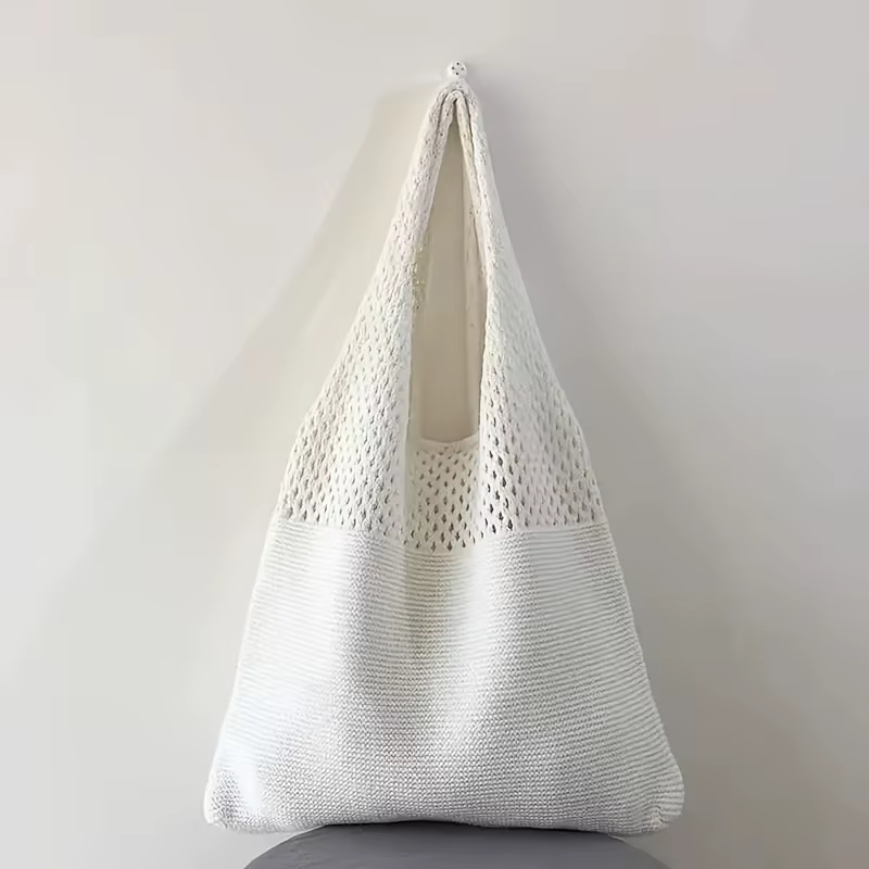 Sac fourre-tout en tricot bohème pour femmes, sac à bandoulière en Nylon au Design ajouré pour les s