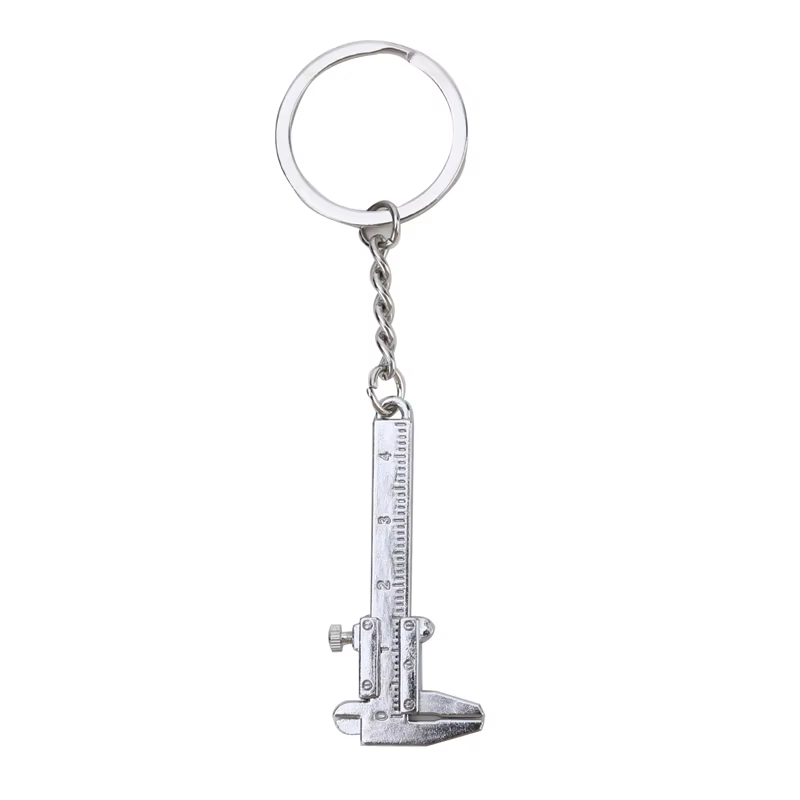 Porte-clés pied à coulisse créatif pour hommes et femmes, accessoires de bijoux, cadeau de noël, Gad