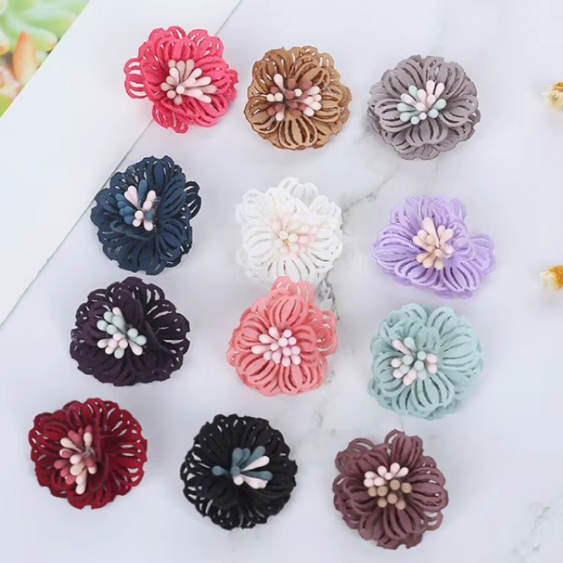 Fleurs de ballerine en tissu mousseline de soie, 20CM, pour vêtements Boutique, œillets, accessoires