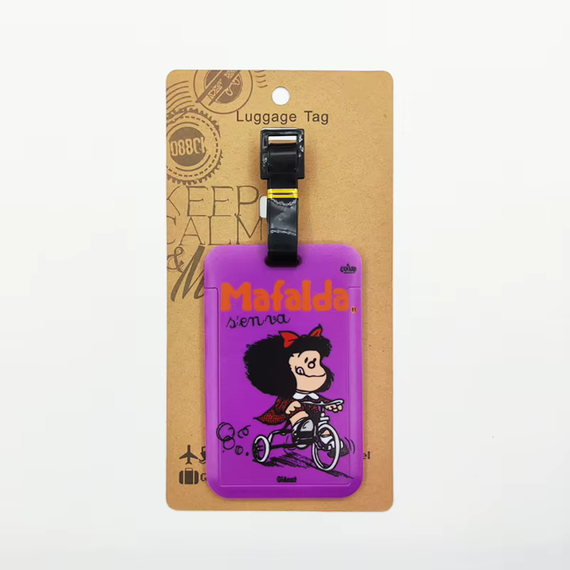 Étiquette de bagage Mafalda pour filles mignonnes, étiquette de bagage de voyage pour femmes, porte-