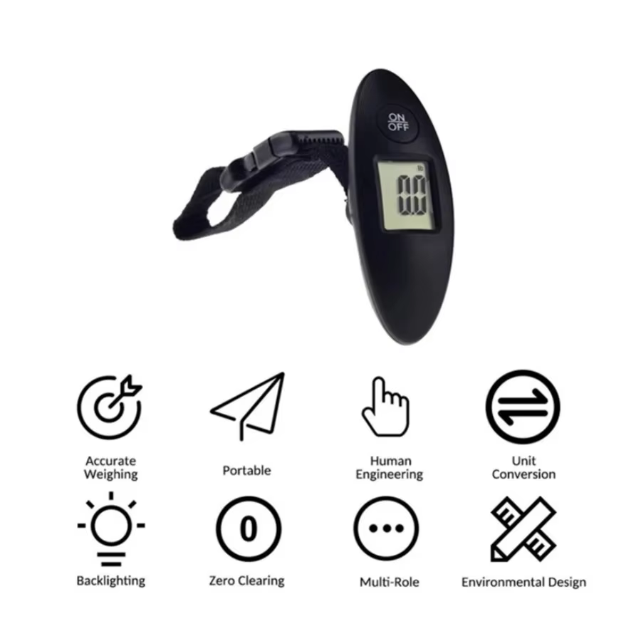 Balance à bagages Portable 40kg/100g, balance numérique suspendue de voyage de haute précision avec 