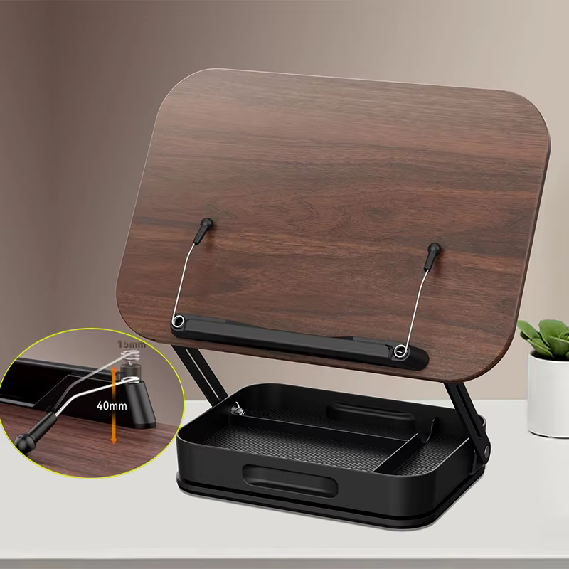 Support de lecture pour livres, support de bureau pour ordinateur portable avec 360 °   Panneau en b